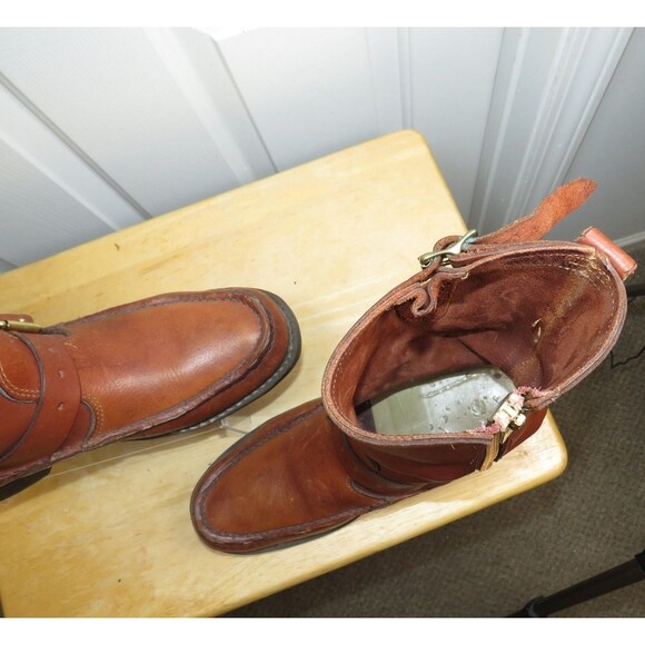 Vtg Gokey Hunting Snake Gro-Cord Boots Mens 10.5 E Brown Bison Classic Engineer main image 5